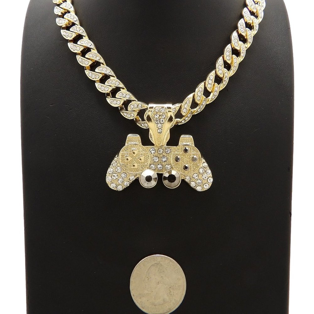 Iced PS5 Controller Pendant Ice Bling Cuban Chain